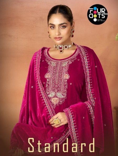 Standard By Fourdots Makhamal Velvet Dress Material